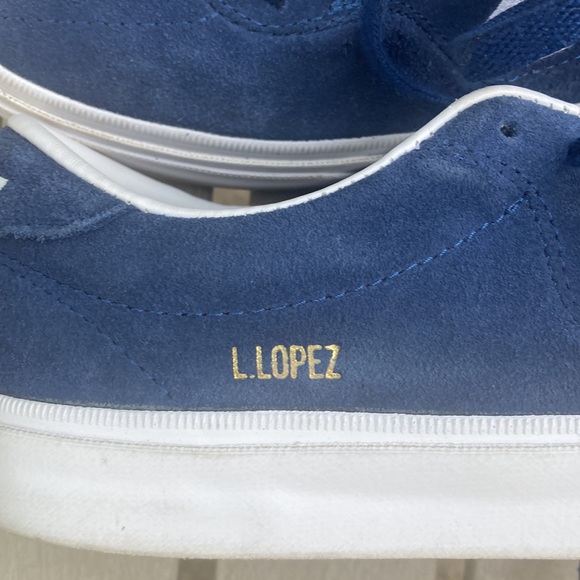 Converse Cons Pro Leather Low-Top Skate Shoes Navy Blue White Sz 7 - Picture 10 of 10